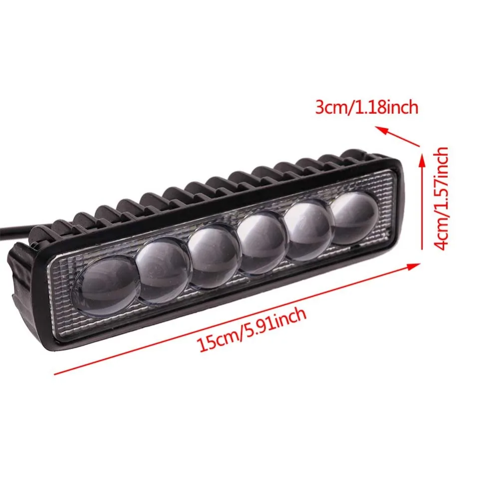 1 шт. 18 Вт Светодиодный светильник бар тонкий рабочий точечный луч для вождения