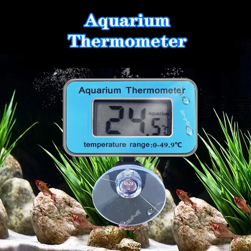 

Aquarium Thermometer LCD Digital Waterproof Thermometer with Suction Cup Fish Tank Water Temperature for Fish Like Betta