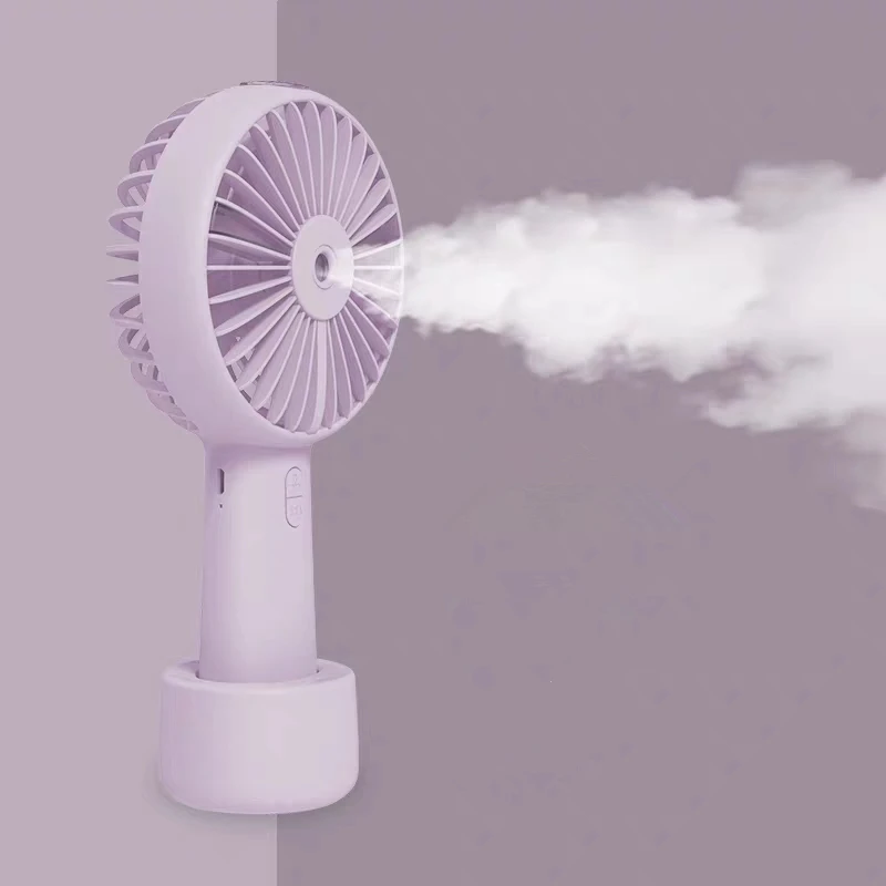 Vente Mini Tenu Dans La Main Portatif De Brouillard D'eau Ventilateur Silencieux USB Électrique De Bureau De Refroidissement Par Air Gadget Rechargeable Ventilateurs De Batterie Pour Voiture En Plein Air