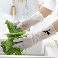 housework cleaning gloves laundry waterproof plastic leather household cleaning non slip durable kitchen dishes and dishes