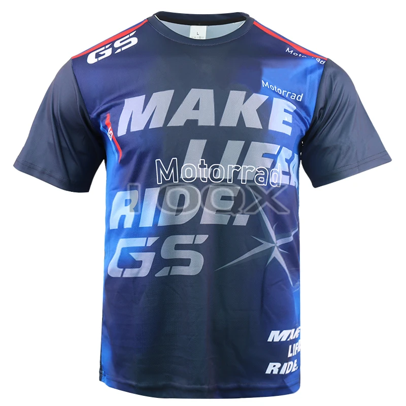 

Motorcycle Quick Dry Short Sleeve For BMW Motorrad Motocross Summer T-shirt Men's
