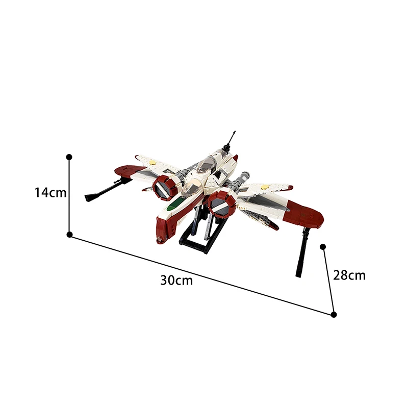 

MOC Space war ARC-170 Interstellar Fighter Building Blocks Kit Space Warplane Battle Aircraft Bricks Toy For Children Xmas Gift