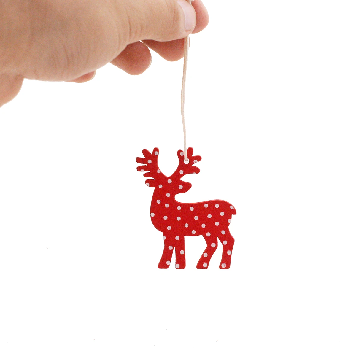 

10Pcs Set Wood Christmas Tree Decor Elk Snowflake Bell Christmas Pendant & Drop Ornaments Xmas Hanging Decoration Gifts