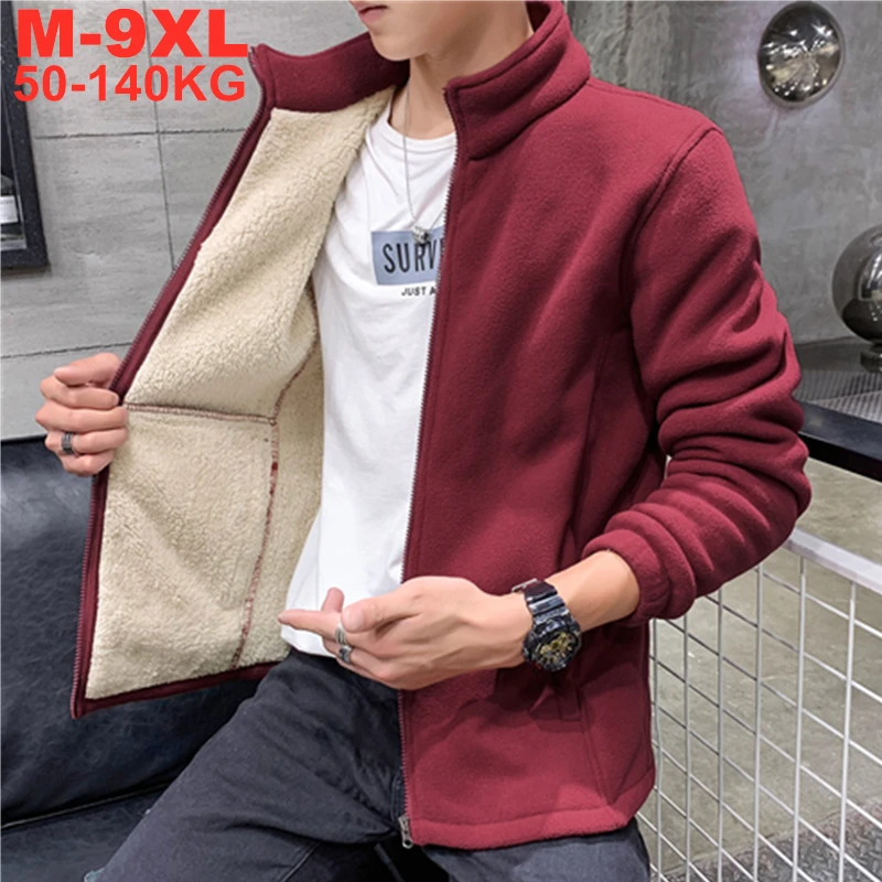 Утепленные мужские куртки больших размеров 9xl 8xl 7xl зимняя куртка на флисовой