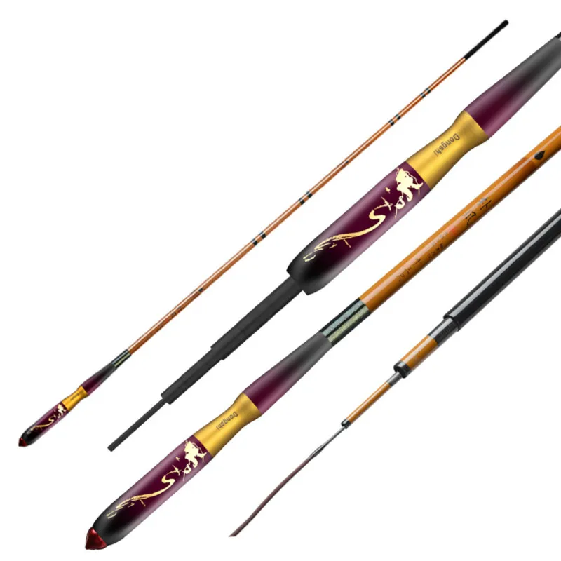 2.7m-6.3m Taiwan Fishing Rod 28 Tonalty Super Light Hand Canne Ultra Fine Super Hard Carbon Long Sections Telescopic Olta Pesca enlarge