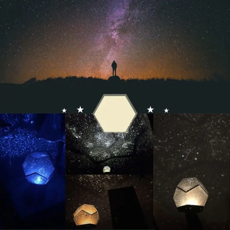 

Creative Starry Sky Projection Lamp USB Rechargeable Romantic Manual Rotating Starry Light Night Lamp Home Decoration
