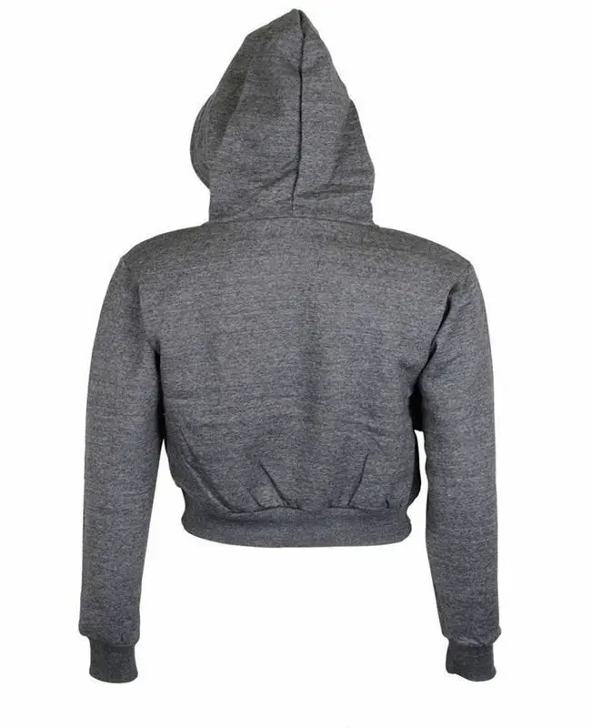 Goowrom Autumn New Women's Solid Hoodie Long Sleeve Casual Sweatshirt Sweater Crop Top Pullover Tops