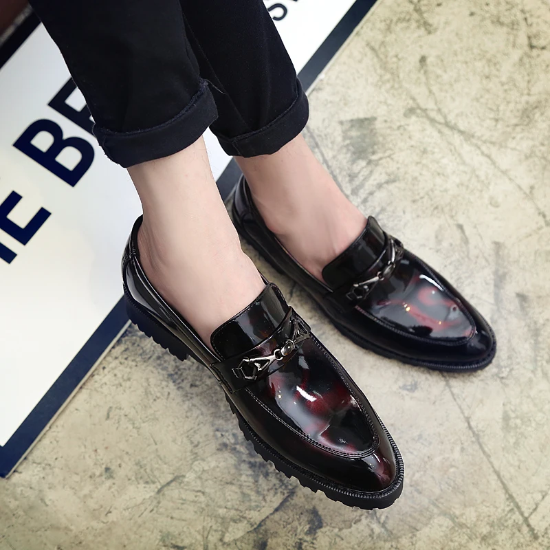 

Skin Shoes Leather Casual Shoes Men Leisure Zapatos Informales De Hombre Men's For Black Fashion Mens Hot Sale