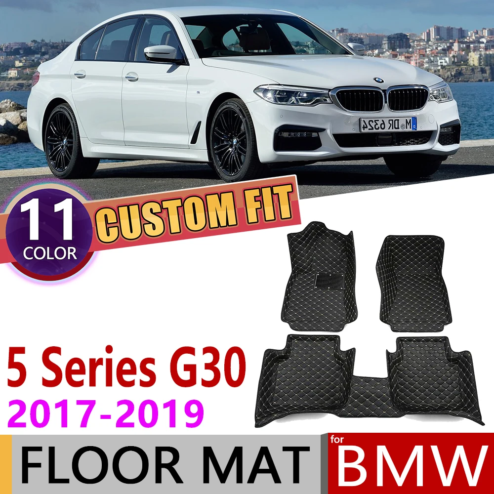 Кожаные автомобильные коврики на заказ для BMW 5 серии G30 седан 2017 2018 2019 мест