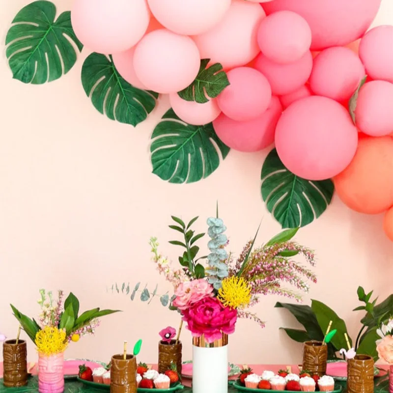 12 шт. настольный бегун с листьями тропической пальмы центральный элемент