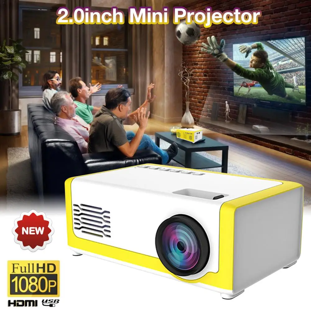 

Children's Mini Projector M1 PK YG300 Wireless Portable Entertainment Mobile Phone Home 2.0IN Full Color LED LCD Video Projector