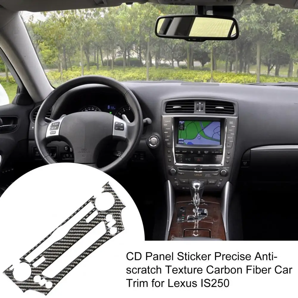 Pegatina para Panel de CD de fibra de carbono para Lexus IS250, IS300, IS350C
