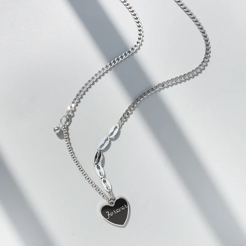 

Simple Sweater Chain Female Peach Heart Dripping Oil Necklace