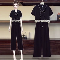 womens sets 2021 womens new style western style thin fashionable wide leg pants two piece suit two piece suit