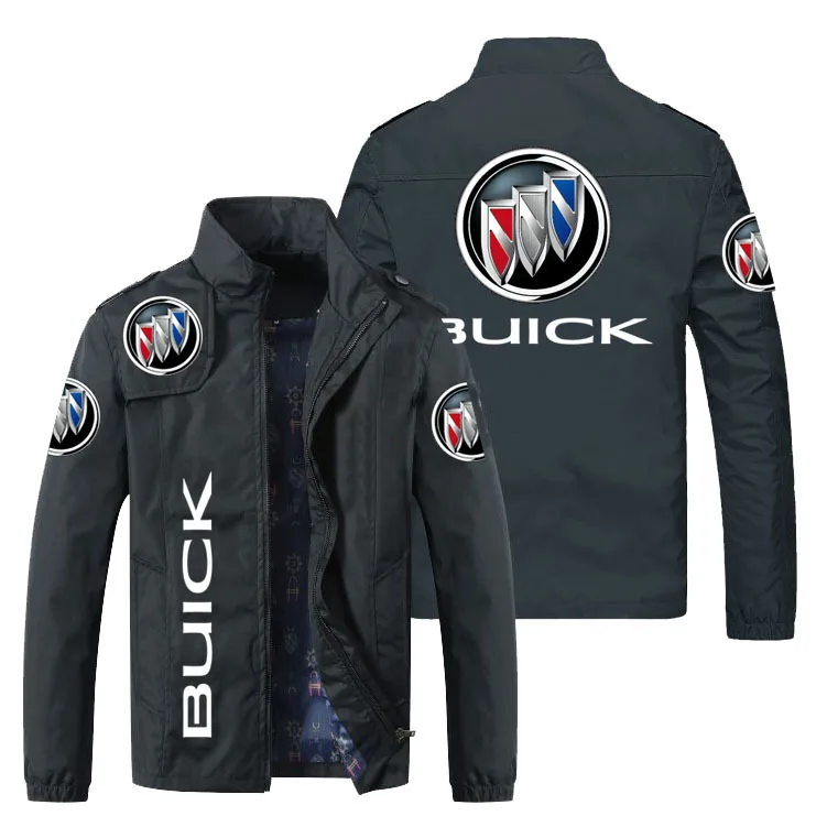 

New trendy casual business jacket, side slit pocket, straight hem, stand-up collar, LOGO customized zipper youth jacket M-5XL 11