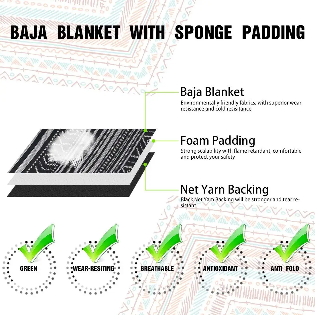 

AUTOYOUTH Universal Bucket Seat Cover Colorful Baja Flavor Design Broad Compatibility Easy Fit With Vehicle,Suvs,Sedans,Vans