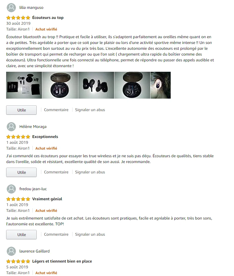 Беспроводные наушники UTRAI Bluetooth 5,0 Ture, беспроводные стерео наушники, гарнитура TWS HIFI, бас с микрофоном, Спортивная игровая гарнитура