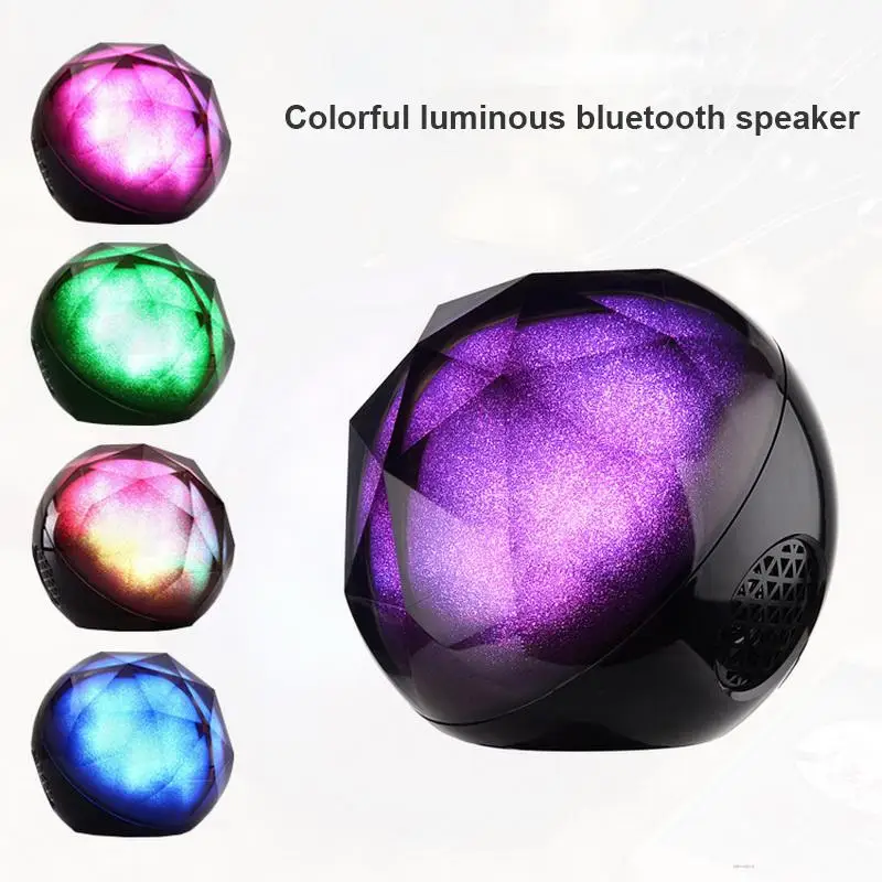 

Новинка, светодиодный цветной свет, Bluetooth-динамик Magic Ball, Bluetooth-динамик, Кристальный светящийся ночник, динамик, карта, громкий динамик
