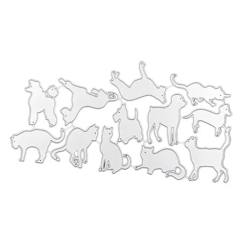 Животное металлический Трафаретный вырубной штамп трафарет для скрапбукинга
