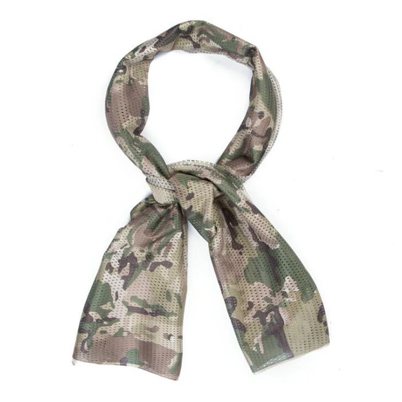 

New Neckerchief Fish Mask Scarf Net Mesh Breathable Veil Cover Special Forces Military Tactical Camouflage Camping Headscarf