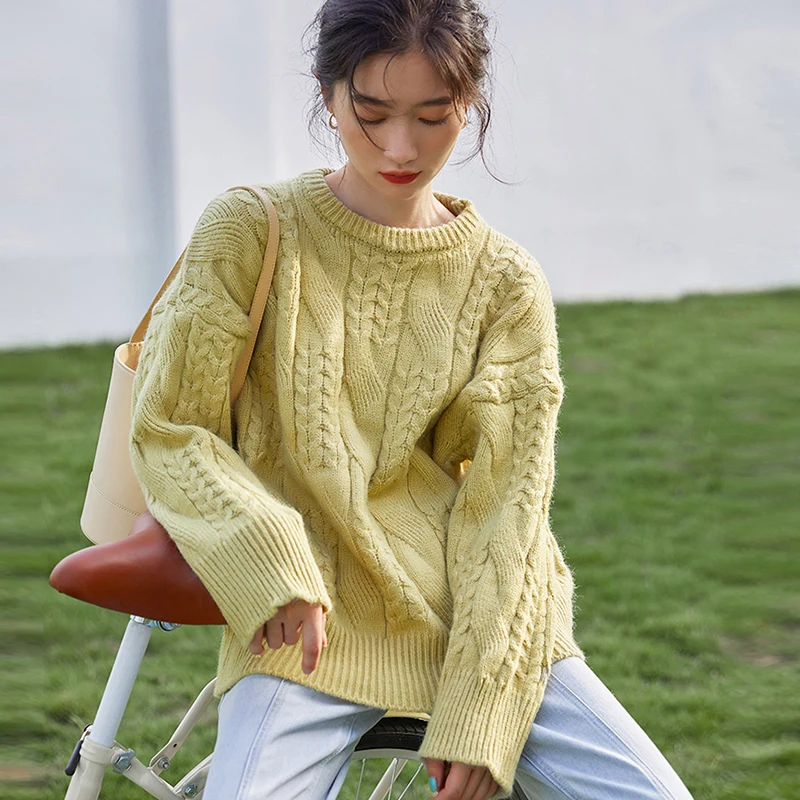 

AOSSVIAO 2021 женский свитер с круглым вырезом Женский однотонный Свободный пуловер мягкий теплый джемпер оверсайз Топы Осень Зима Топ Pull Femme