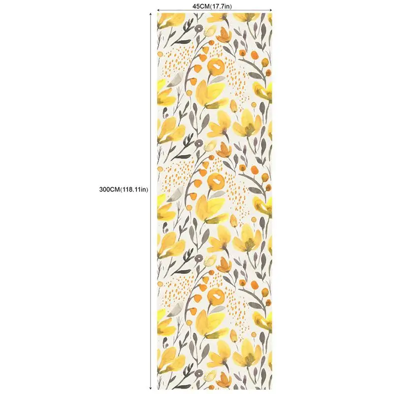 

Yellow Flowers Pattern Decorative Wallpaper Self Adhesive Background Sticker Wall Decal Furniture Renovation Sticker