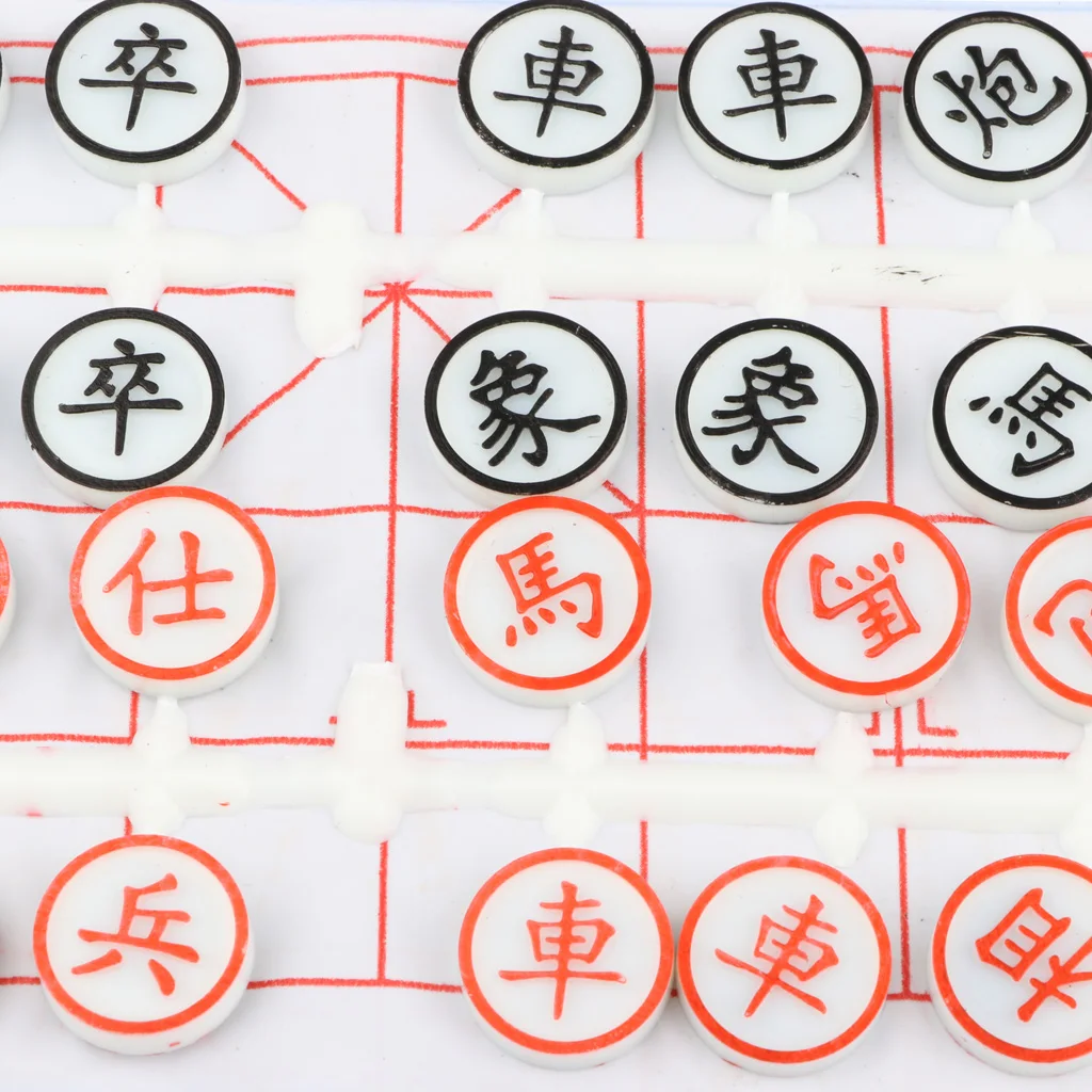 Пластиковая китайская шахматная игра Xiangqi для путешествий образовательные