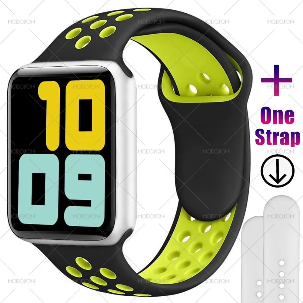 silver black yellow MODOSON умные часы iwo 11 мини серия 5 монитор сердечного ритма кровяное Кислородное давление Smartwatch PK iwo 12 для Apple iphone Android - Цвет: silver black yellow