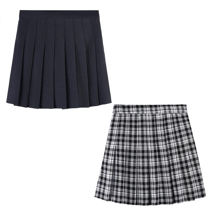 

New Spring Summer Skirts Womens Fashion Korean High Waist A-line Pleated Skirt Streetwear Plus Size Slim Mini Skirt Women D41