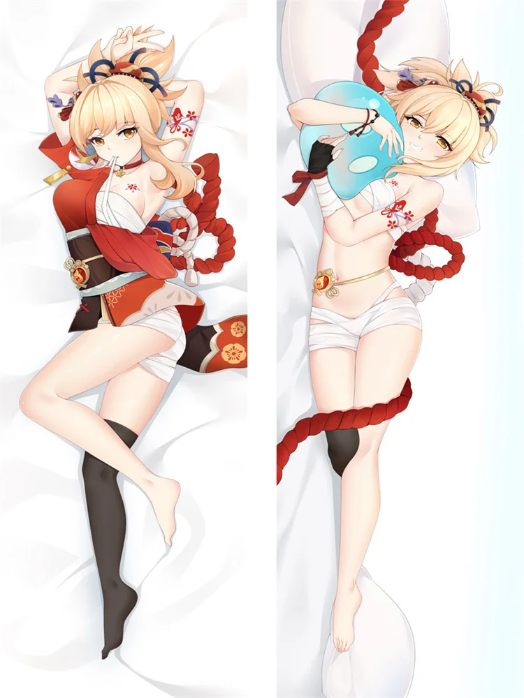 

Anime Genshin Impact Dakimakura Yoimiya DIY Customized Home Bedding Cushion Pillow Cover Pillowcase Hugging Body Pillow Case