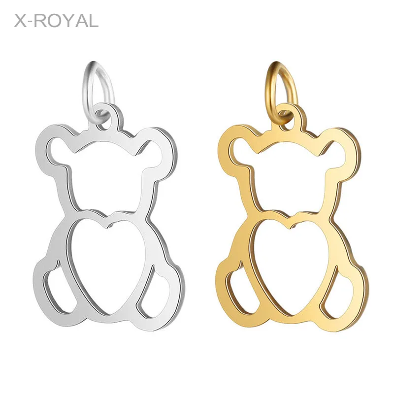 X-ROYAL 5 шт./лот стильная футболка с изображением персонажей видеоигр полые животного подвески ожерелья формы изящная нержавеющая сталь браслеты с медведями серьги амулеты «сделай сам»