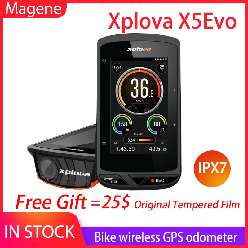 Велокомпьютер Magene Xplova X5 Evo GPS Bluetooth 4 0 ANT + спидометр Измерение частоты вращения