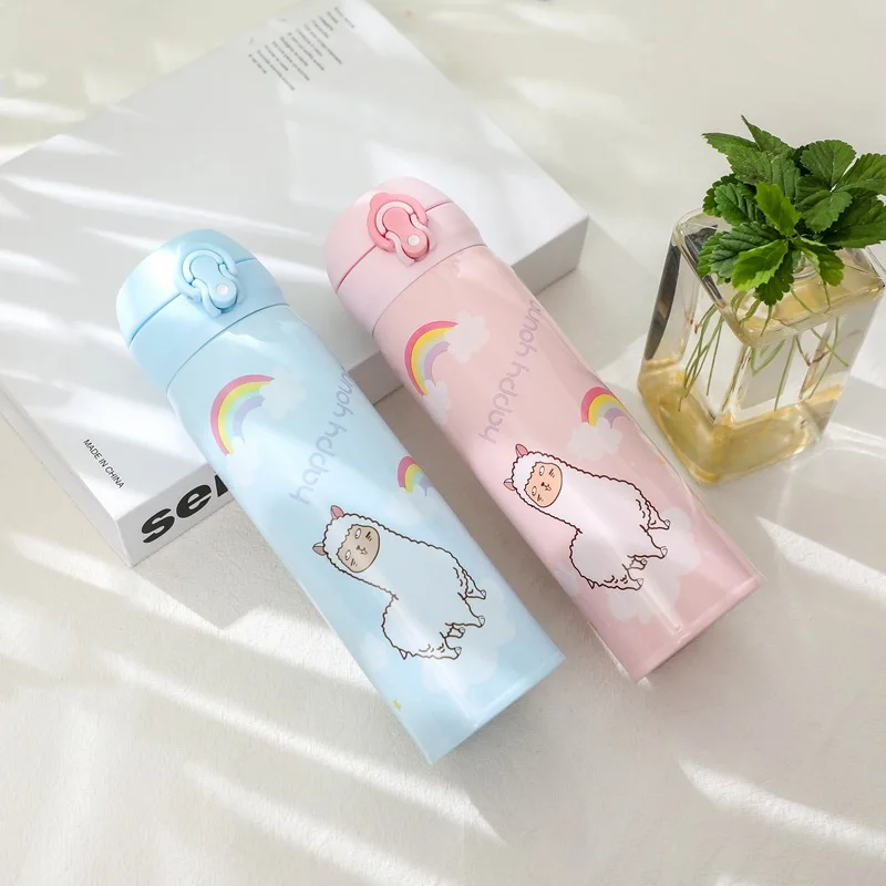 Новое поступление термос чашка милая лама альпака изоляционный вакуумный из