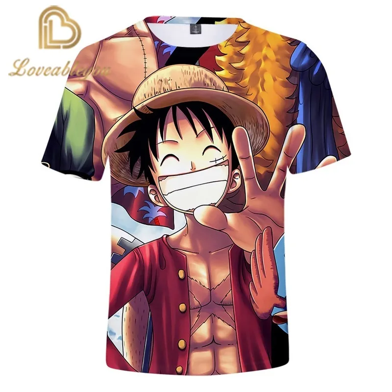 

2020 New Luffy One Piece T-shirts for Children and Adults Fashion Hip Hop Unisex Clothing 3D Printed Summer Tops Tees