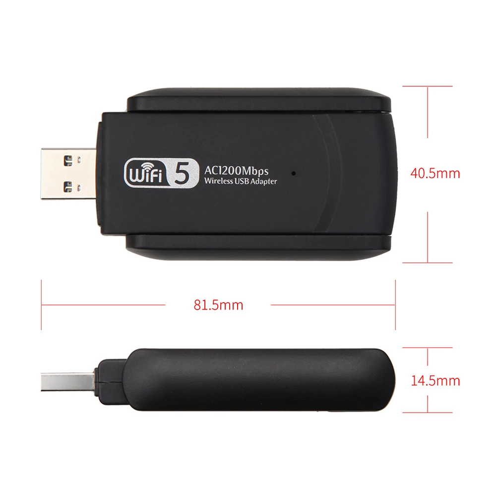 USB 3,0 1200 Мбит/с Wifi адаптер двухдиапазонный 5 ГГц 2,4 ГГц 802.11AC RTL8812BU Wifi антенна ключ сетевая карта для ноутбука Настольный