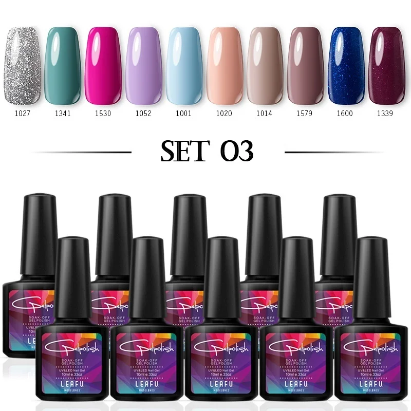 Modelones 10 шт./лот светодиодный Гель лак для ногтей! полупостоянная салон Led ногтей