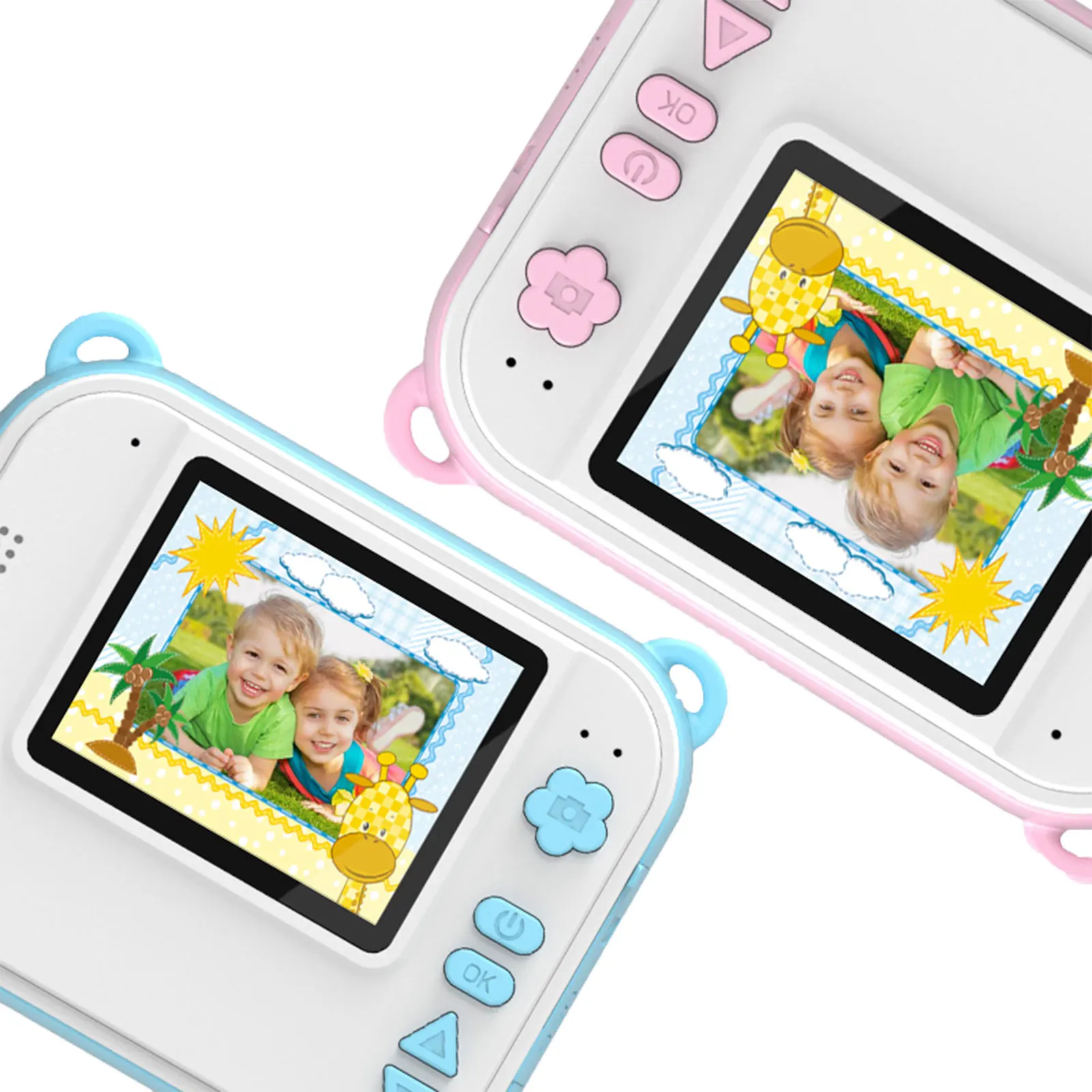 

Black and White Print Children\u2019s Camera Photography Ink-free Camera Rechargeable Polaroid