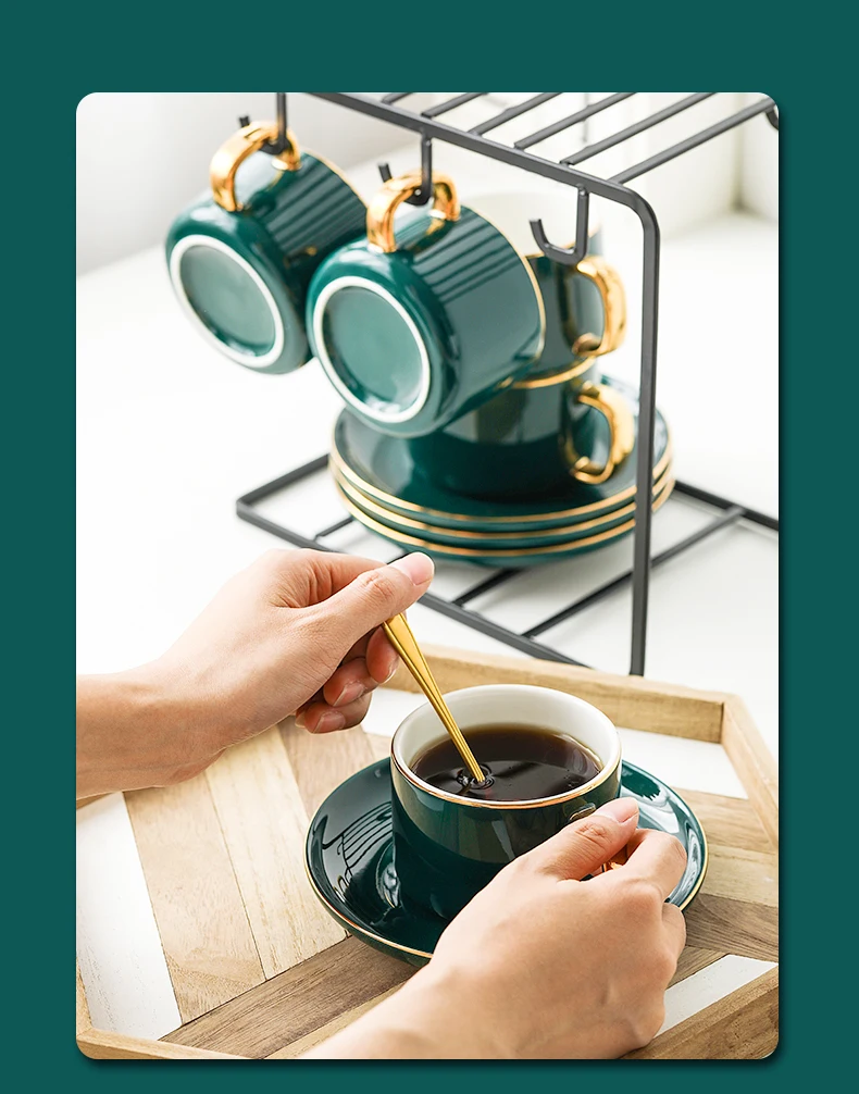 

Coffee Cup Exquisite Ceramic European Light Luxury Household Light Luxury Afternoon Tea Coffee Appliance