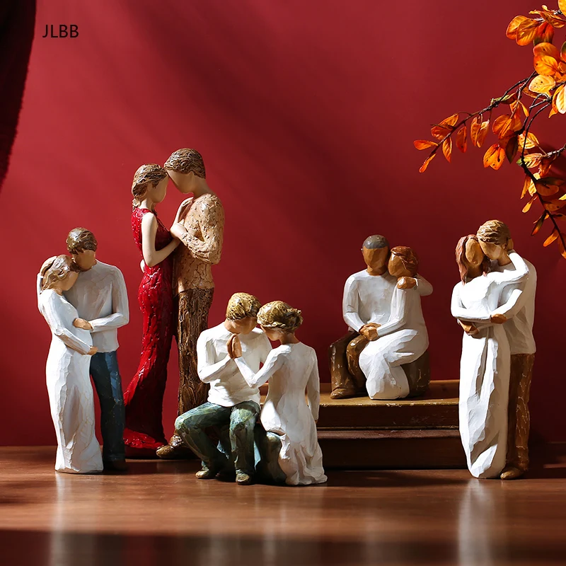 

nordic Decorative statues for decoration sculpture modern art Scandinavian home decor Modern resin statue Families Wedding Gifts