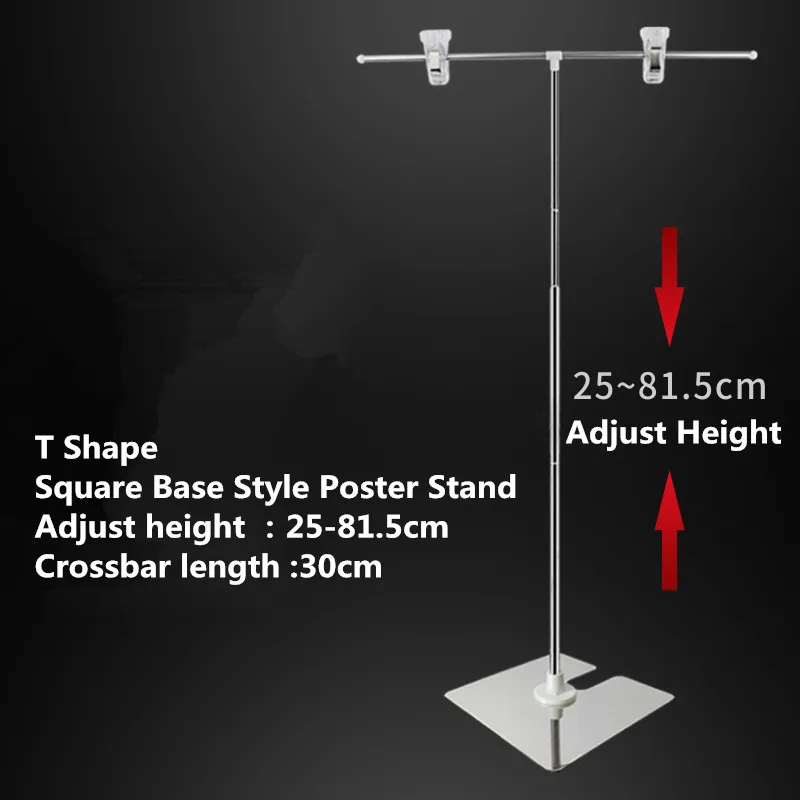 

Swedy Adjustable Metal Banner Holder Store Counter Display Poster Stand Table Sign Holder Stand