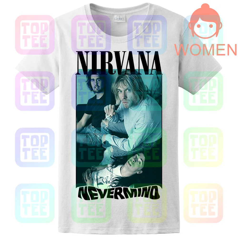 WOMEN-WHITE Винтаж Редкие 90 s NIRVANA NEVERMIND TOUR футболка Размеры S-2XL Репринт - Цвет: WOMEN-WHITE