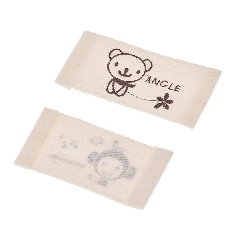 Стирающаяся ткань ручной работы с милыми животными наклейки этикетки для