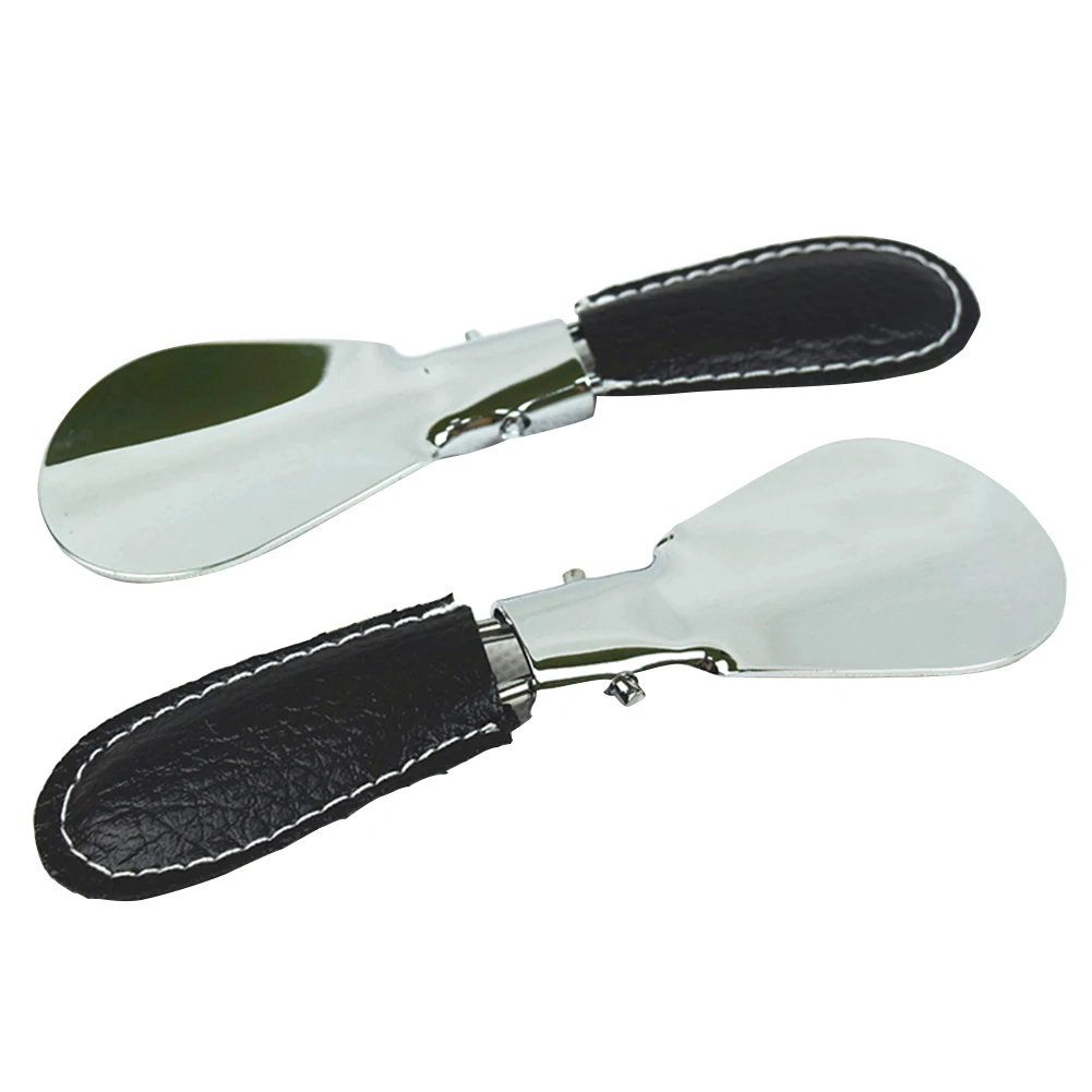 Accessories Stainless Steel Flexible Easy Carry Leather Case Practical Mini Useful Adjustable Shoe Horn Handle Foldable Meta | Обувь