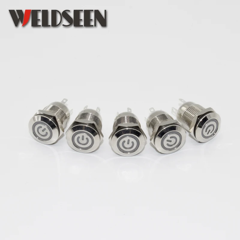 Metal Push Button Switch 12mm Momentary Latching Type DIY Power Start Stop LED 3V 6V 12V 24V 220V | Обустройство дома
