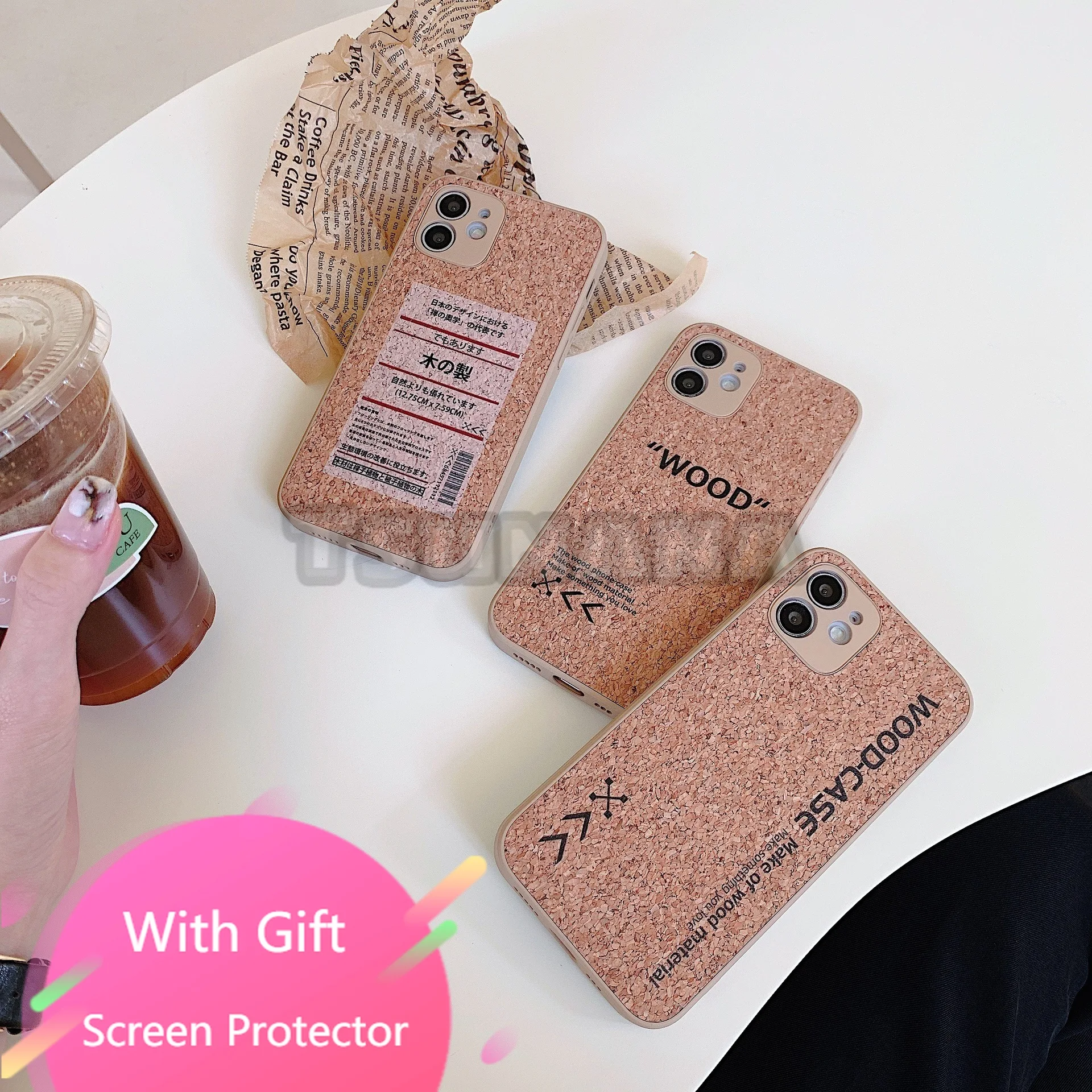 

Japanese Wood Grain Ins TPU Phone Case For iPhone 13 12 Pro Max Mini 11 Pro Max XR X XS Max 7 8 Plus Cases Soft Silicone Cover