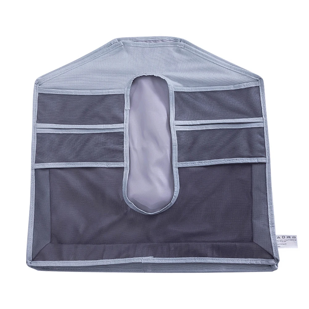 Oxford Cloth Wall Hanging Storage Bag Transparent Pocket Mounted Wardrobe Hang Pouch Cosmetic Toys Organizer | Дом и сад