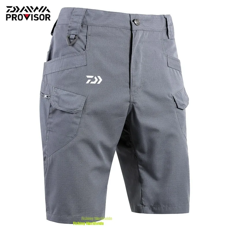 

2021 DAIWA Waterproof Fishing Shorts Outdoor Multi-Pocket Durable Outdoor Hunting Men Pants Tactics Trousers Fishing Clothings