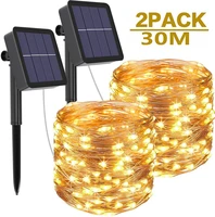 outdoor solar string lights 12 pack waterproof solar powered fairy lights 8 modes solar copper wire fairy lights for xmas patio