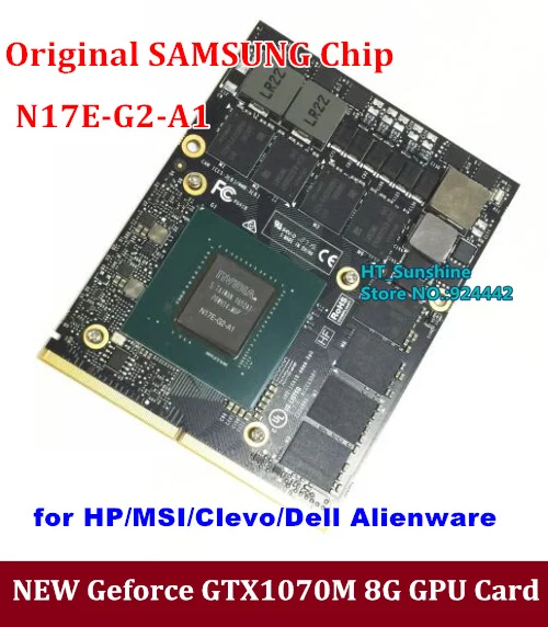 Бесплатная доставка, графическая карта GTX1070M, GTX1070M 8 ГБ с X-образным кронштейном, N17E-G2-A1 8 ГБ GDDR5 MXM для Dell Alienware 18X MSI GT70 G
