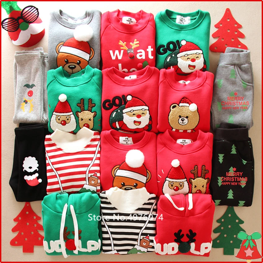 Семейная одежда для мамы и меня свитеры с Санта Клаусом Рождественский семейный